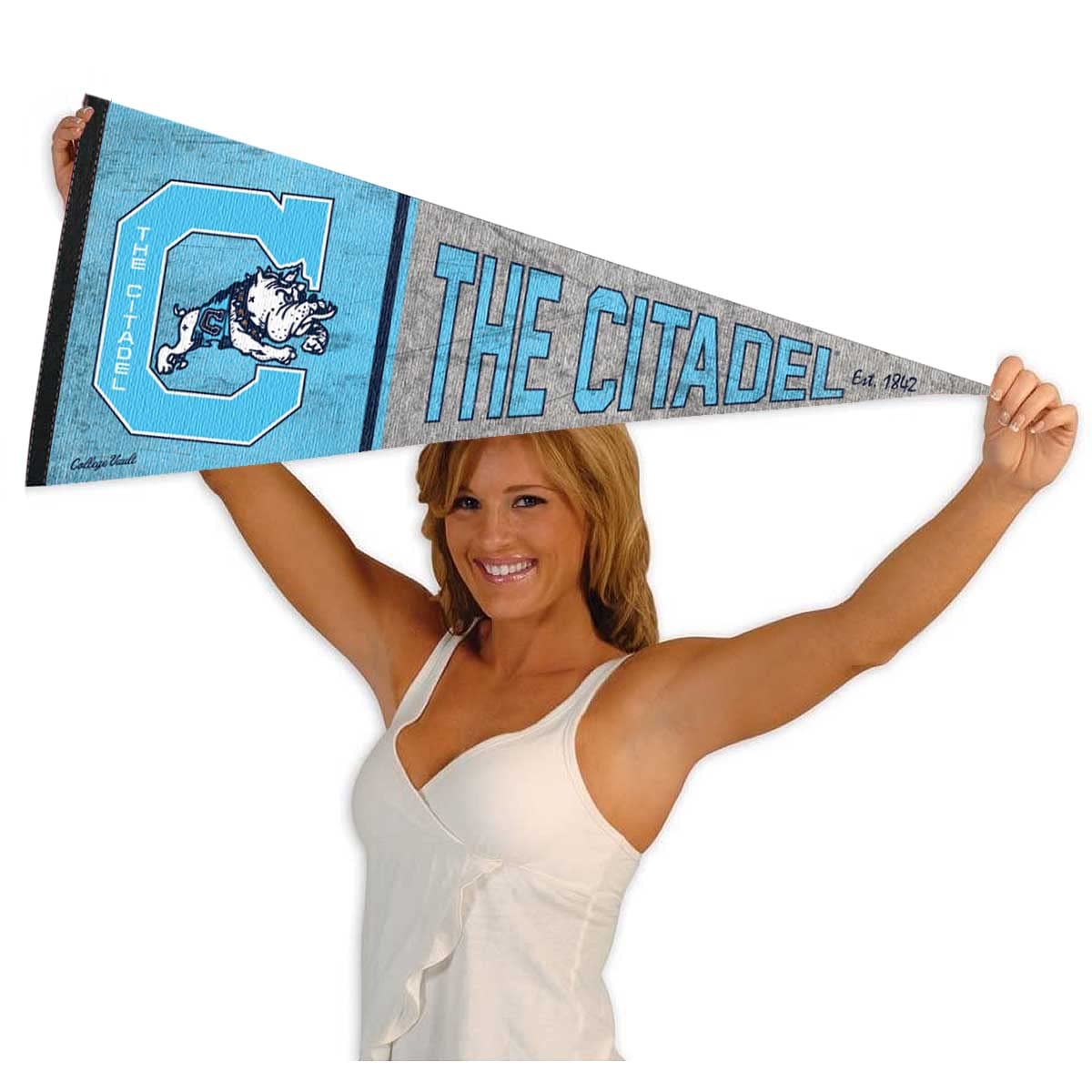 Citadel Bulldogs Pennant Throwback Vintage Banner - Sports Collectibles, Sports Memorabilia, Sports Fan Shop, Sports Gifts