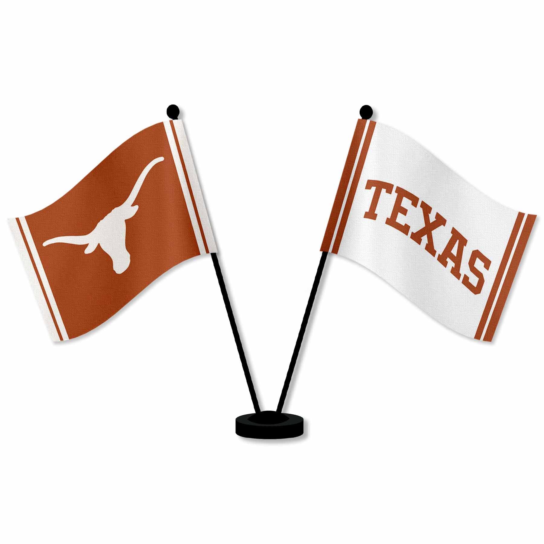 WinCraft Texas Longhorns Desk and Table Top Flags - Sports Collectibles, Sports Memorabilia, Sports Fan Shop, Sports Gifts