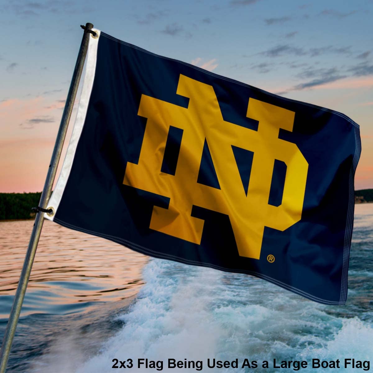 WinCraft Irish ND Logo Small 2x3 Foot Flag - Sports Collectibles, Sports Memorabilia, Sports Fan Shop, Sports Gifts