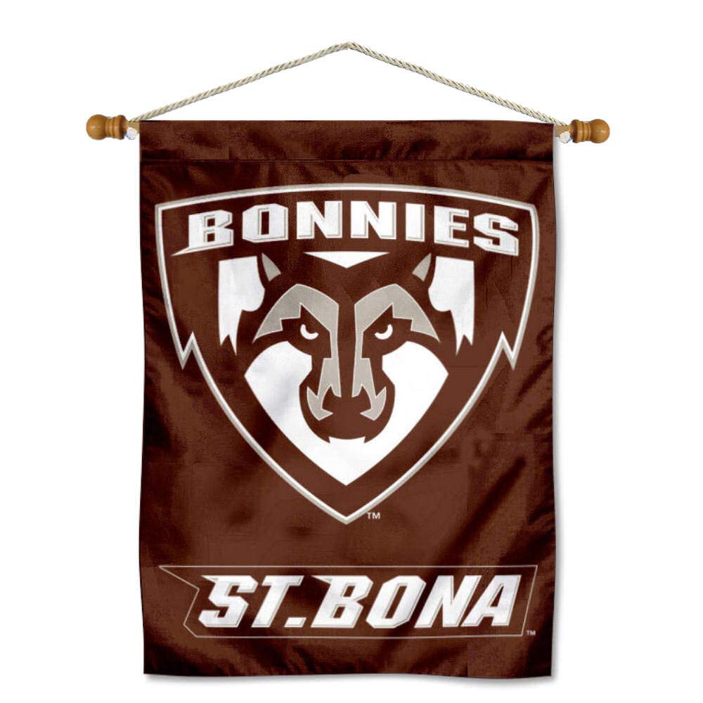 St. Bonaventure Bonnies Double Sided House Flag and Wood Banner Pole Set - Sports Collectibles, Sports Memorabilia, Sports Fan Shop, Sports Gifts