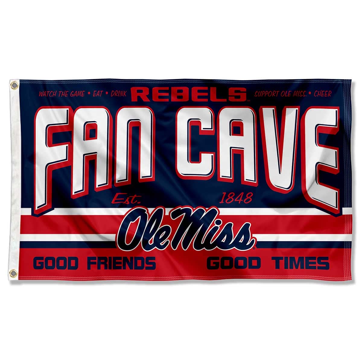 Ole Miss Fan Man Cave Banner Flag - Sports Collectibles, Sports Memorabilia, Sports Fan Shop, Sports Gifts
