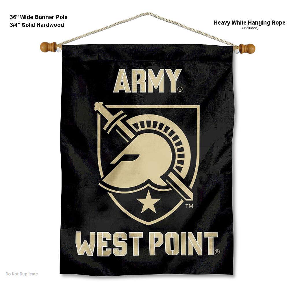 College Flags & Banners Co. Army West Point House Banner and Wood Banner Pole Set - Sports Collectibles, Sports Memorabilia, Sports Fan Shop, Sports Gifts