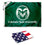 Colorado State Rams Small 2'x3' Flag and USA 3x5 Flag Set - Sports Collectibles, Sports Memorabilia, Sports Fan Shop, Sports Gifts