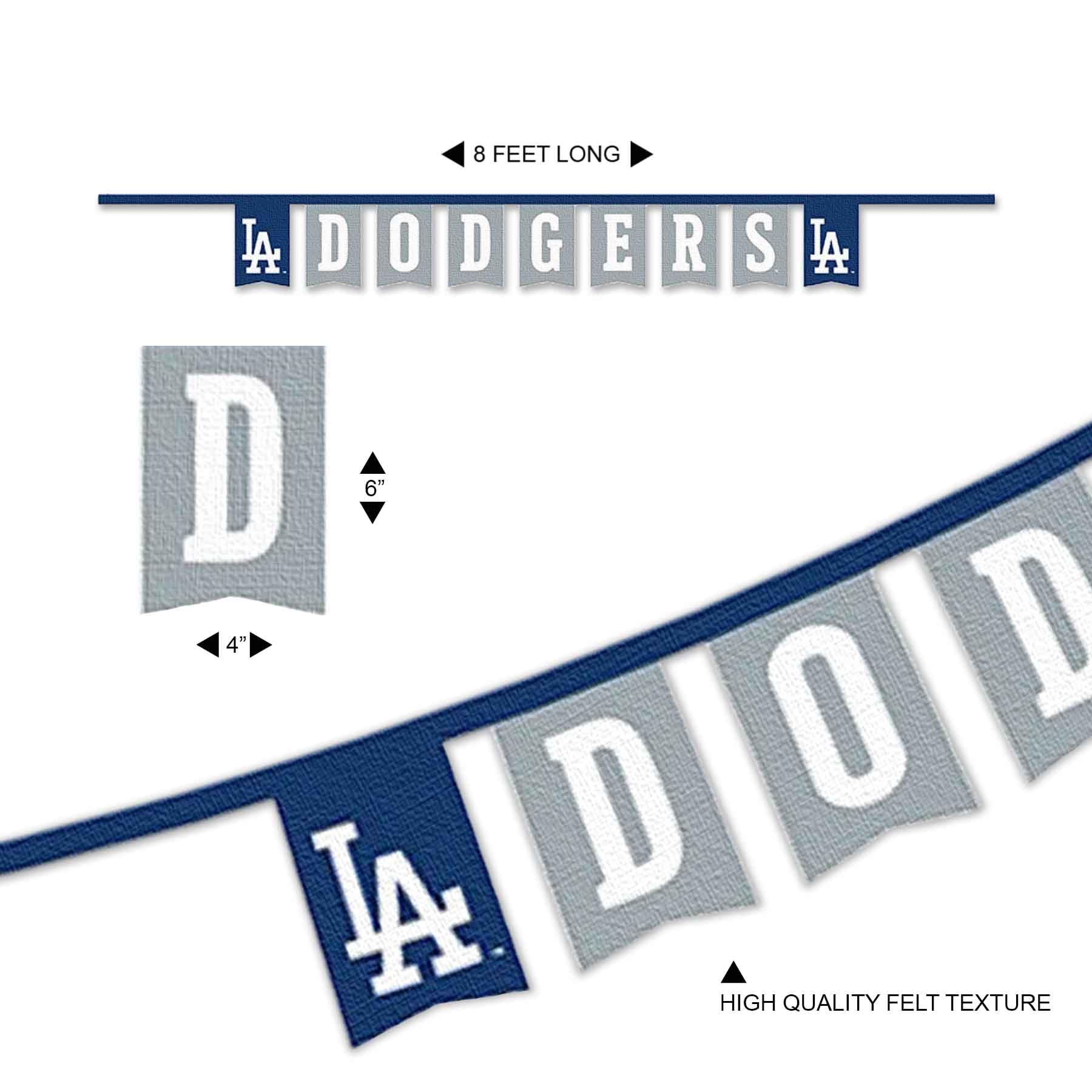 WinCraft Los Angeles Dodgers Banner String Pennant Flags - Sports Collectibles, Sports Memorabilia, Sports Fan Shop, Sports Gifts