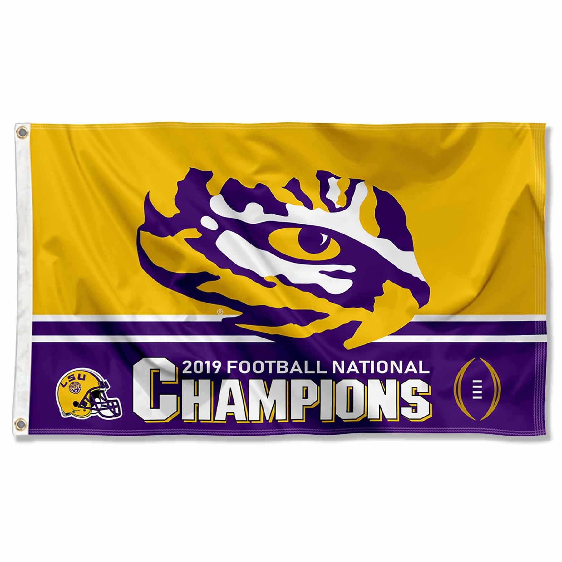 College Flags & Banners Co. Louisiana State LSU Tigers 2019 2020 Football National Champions Flag - Sports Gifts, Sports Memorabilia, Sports Collectibles, Fan Shop