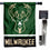 WinCraft Bucks Banner House Flag and 5 Foot Flagpole Set - Sports Collectibles, Sports Memorabilia, Sports Fan Shop, Sports Gifts