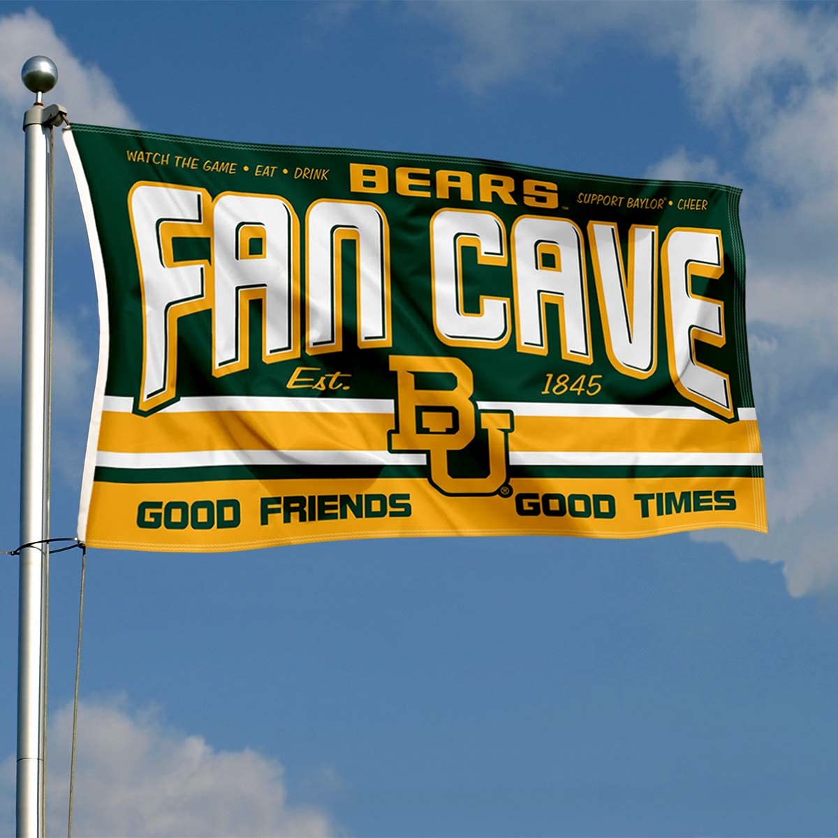 Baylor Bears Fan Man Cave Banner Flag - Sports Collectibles, Sports Memorabilia, Sports Fan Shop, Sports Gifts