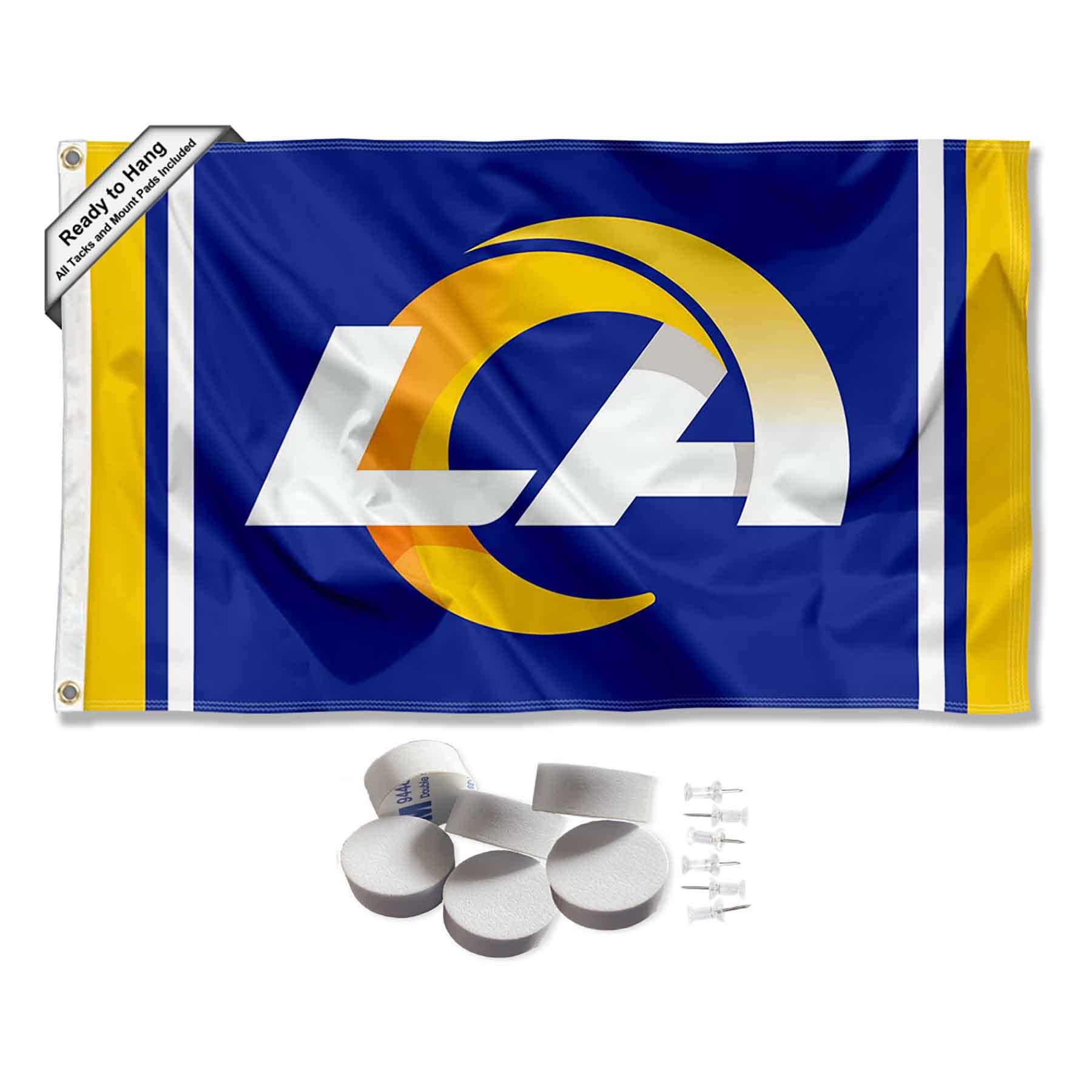 Los Angeles Rams LA Logo Banner and Tapestry Wall Tack Pads - Sports Collectibles, Sports Memorabilia, Sports Fan Shop, Sports Gifts