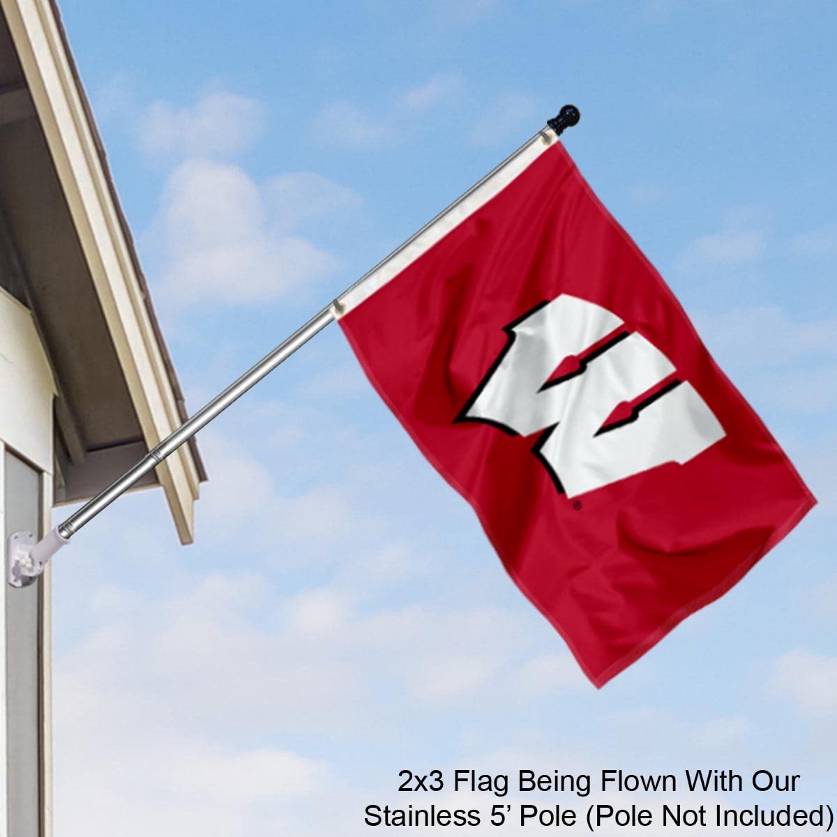 College Flags & Banners Co. Wisconsin Badgers Small 2x3 Foot Flag - Sports Collectibles, Sports Memorabilia, Sports Fan Shop, Sports Gifts
