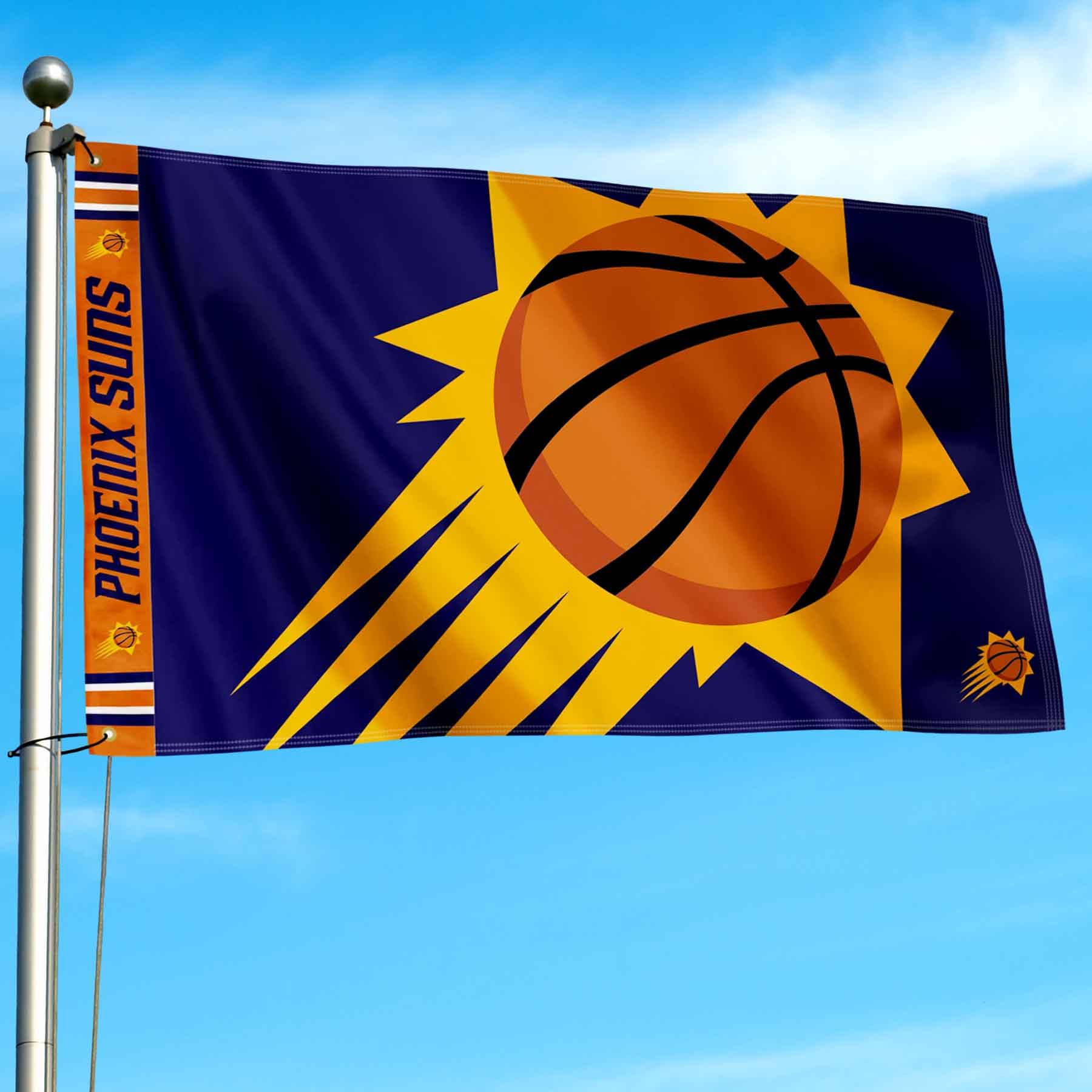 WinCraft Phoenix Suns Printed Header 3x5 Premium Banner Flag - Sports Collectibles, Sports Memorabilia, Sports Fan Shop, Sports Gifts
