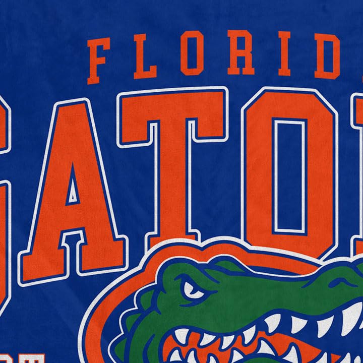 NCAA Florida Gators Vintage Arch Block Ultra Soft Blanket - Sports Gifts, Sports Memorabilia, Sports Collectibles, Fan Shop