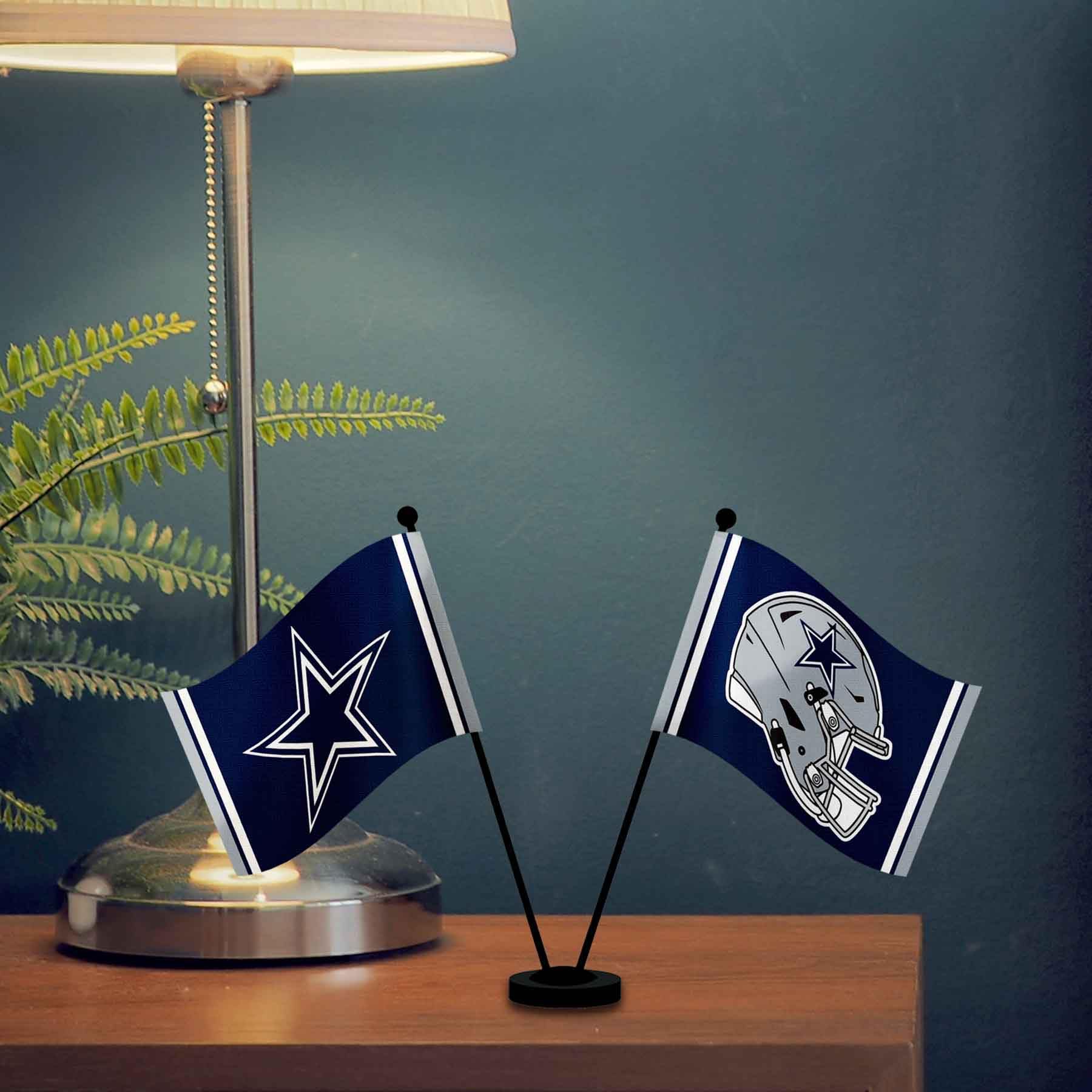 WinCraft Dallas Cowboys Desk and Table Top Flags - Sports Collectibles, Sports Memorabilia, Sports Fan Shop, Sports Gifts