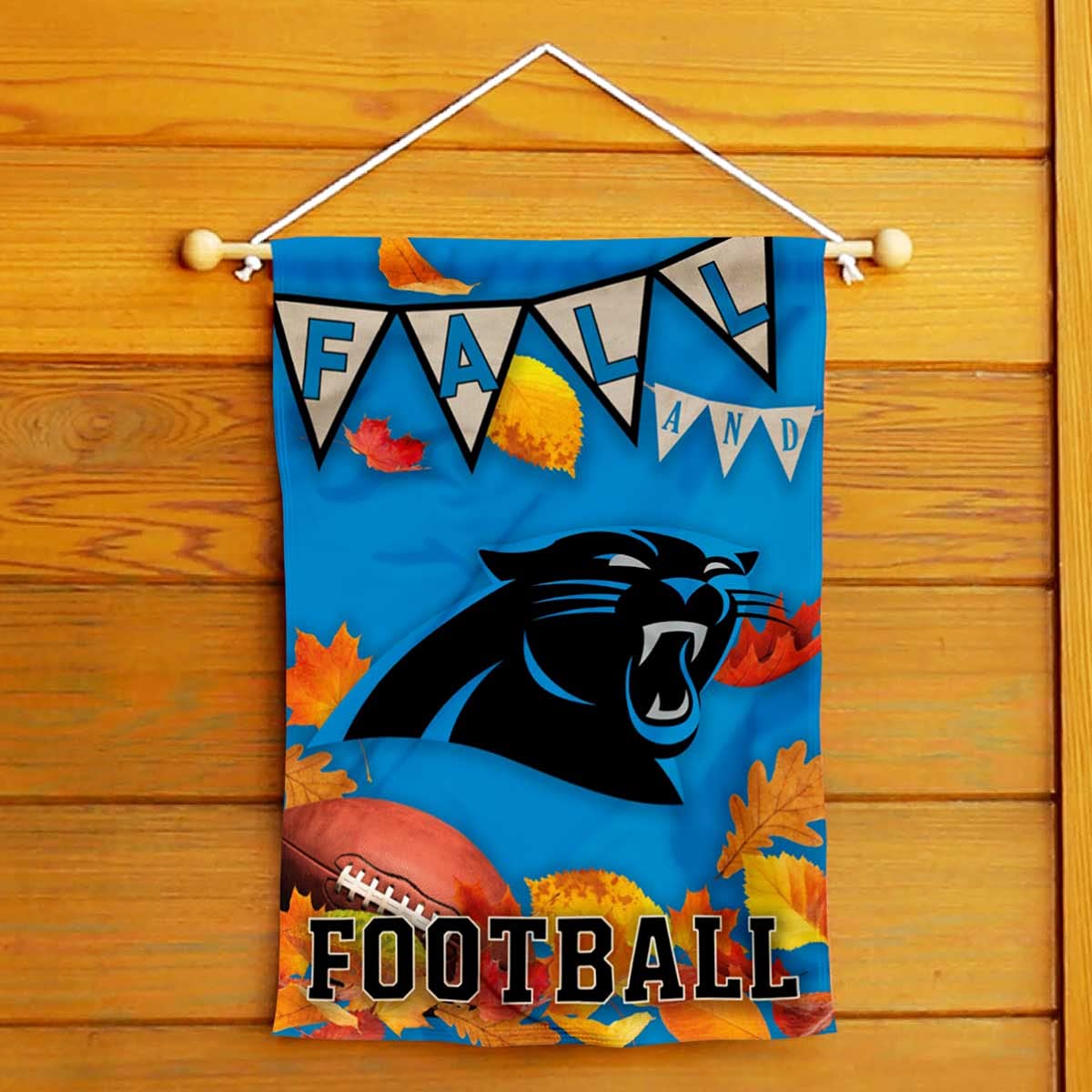 WinCraft Carolina Panthers Fall Leaves Decorative Football Garden Flag Double Sided Banner - Sports Collectibles, Sports Memorabilia, Sports Fan Shop, Sports Gifts