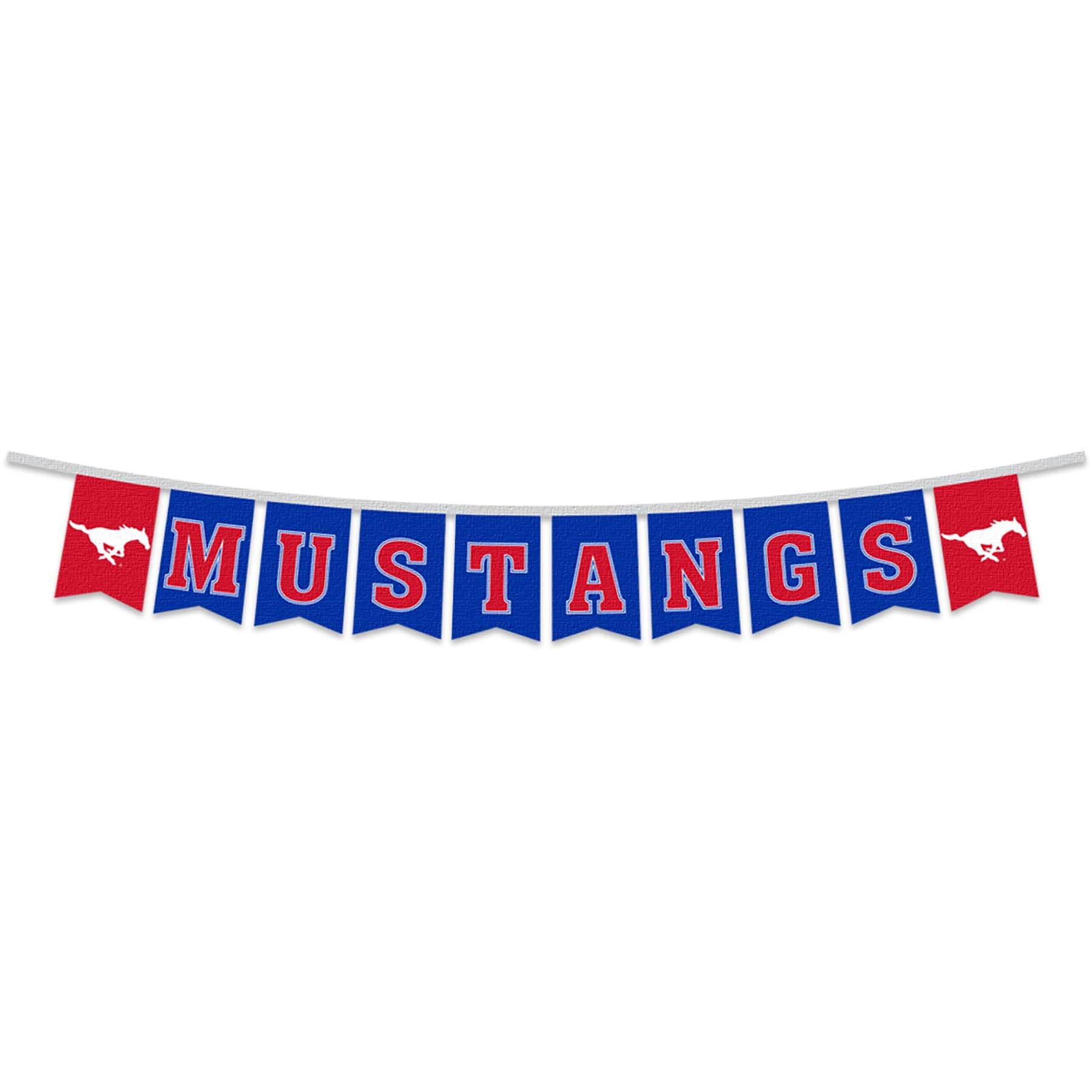 Southern Methodist Mustangs Banner String Pennant Flags - Sports Collectibles, Sports Memorabilia, Sports Fan Shop, Sports Gifts