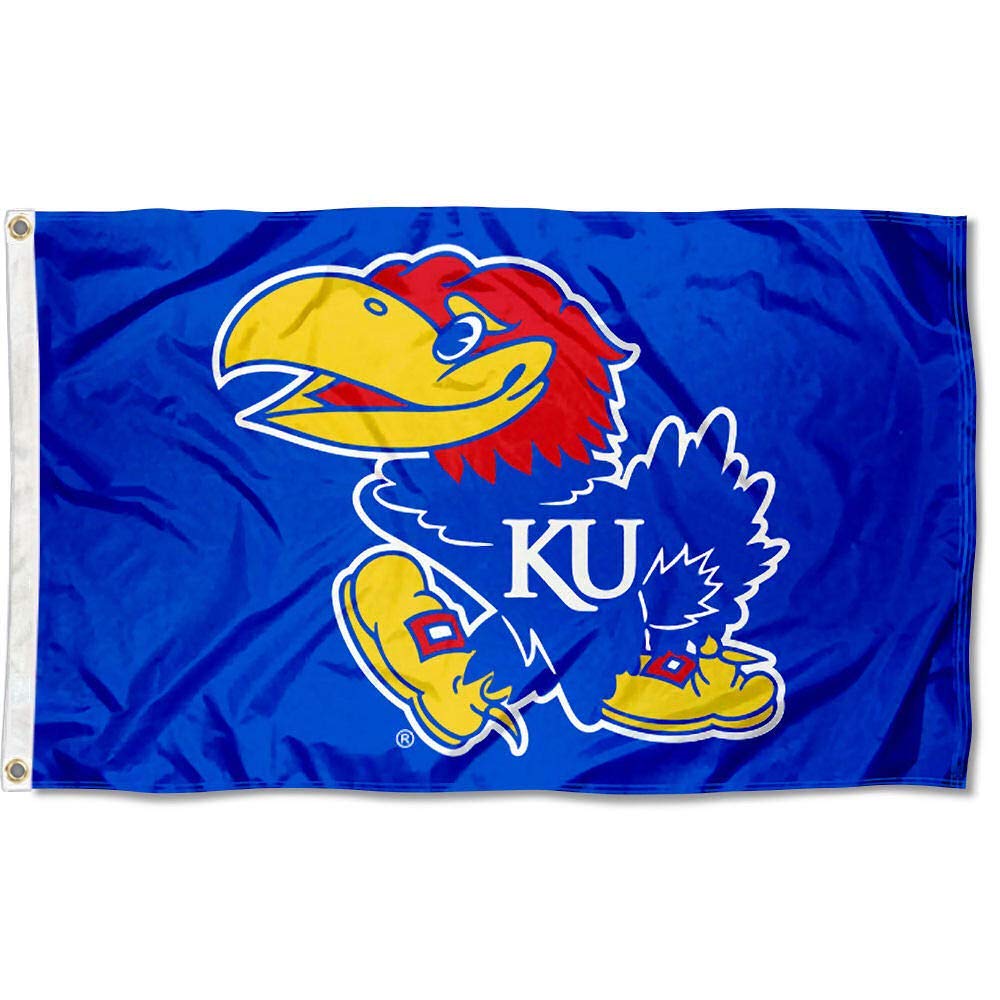 College Flags & Banners Co. Kansas Jayhawks Flag and USA 3x5 Flag Set - Sports Collectibles, Sports Memorabilia, Sports Fan Shop, Sports Gifts