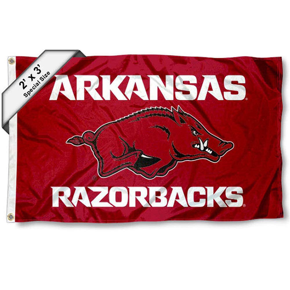 College Flags & Banners Co. Arkansas Razorbacks 2x3 Foot Flag - Sports Collectibles, Sports Memorabilia, Sports Fan Shop, Sports Gifts