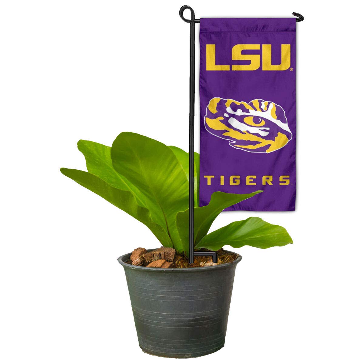 College Flags & Banners Co. Louisiana State LSU Tigers Mini Garden and Flower Pot Flag Topper - Sports Collectibles, Sports Memorabilia, Sports Fan Shop, Sports Gifts