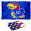 College Flags & Banners Co. Kansas Jayhawks Flag and USA 3x5 Flag Set - Sports Collectibles, Sports Memorabilia, Sports Fan Shop, Sports Gifts