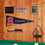 College Flags & Banners Co. Syracuse Orange Pennant Flag and Wall Tack Mount Pads - Sports Collectibles, Sports Memorabilia, Sports Fan Shop, Sports Gifts