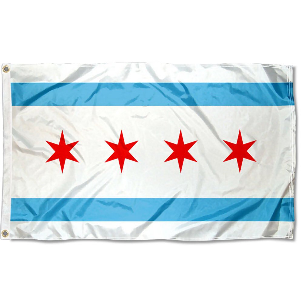 Sports Flags Pennants Company City of Chicago Flag 3x5 Foot Banner - Sports Collectibles, Sports Memorabilia, Sports Fan Shop, Sports Gifts