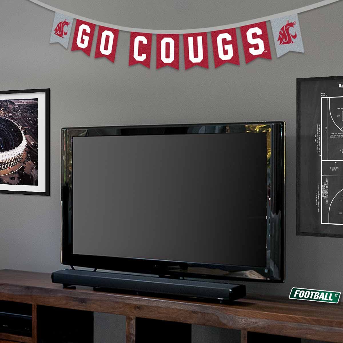 Washington State Cougars Banner String Pennant Flags - Sports Collectibles, Sports Memorabilia, Sports Fan Shop, Sports Gifts