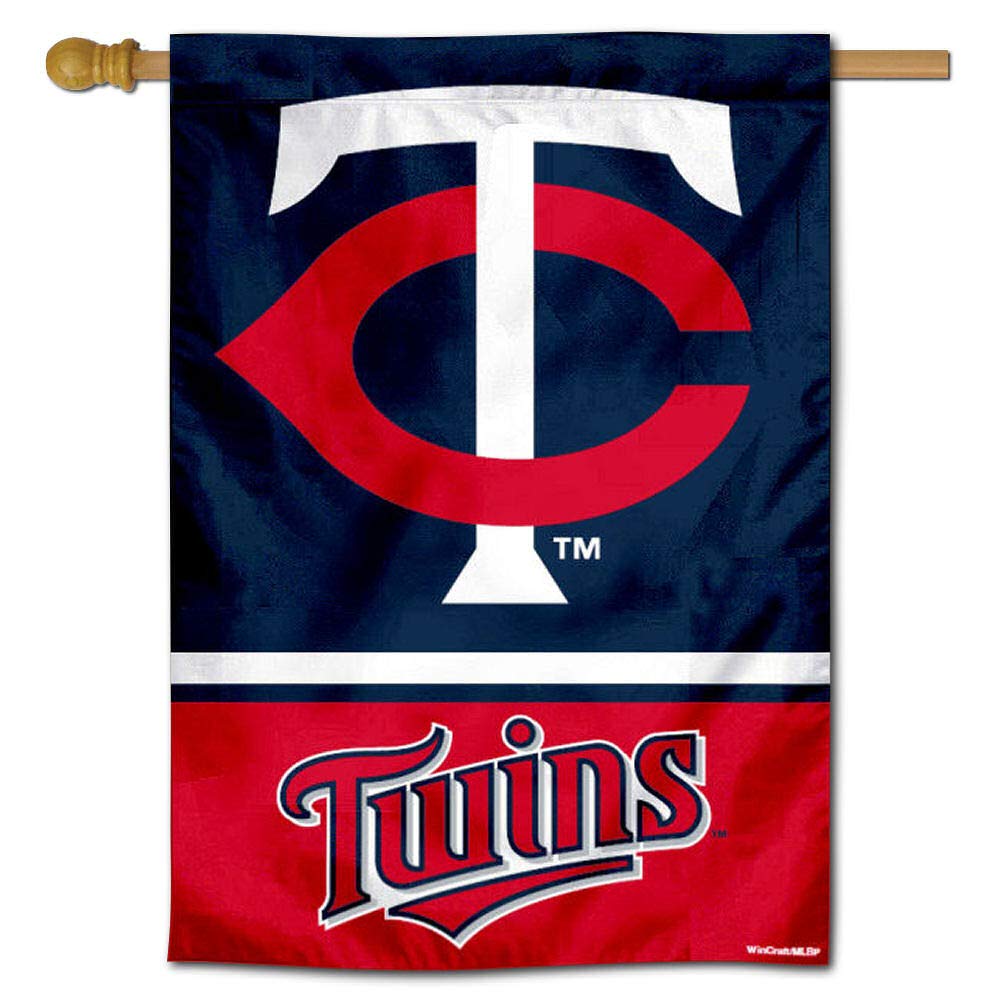 WinCraft Minnesota Twins Double Sided House Flag - Sports Collectibles, Sports Memorabilia, Sports Fan Shop, Sports Gifts