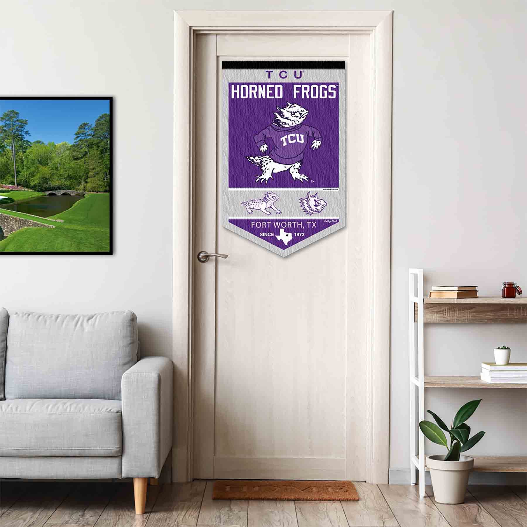 College Flags & Banners Co. Texas Christian Horned Frogs Heritage History Banner Pennant - Sports Collectibles, Sports Memorabilia, Sports Fan Shop, Sports Gifts