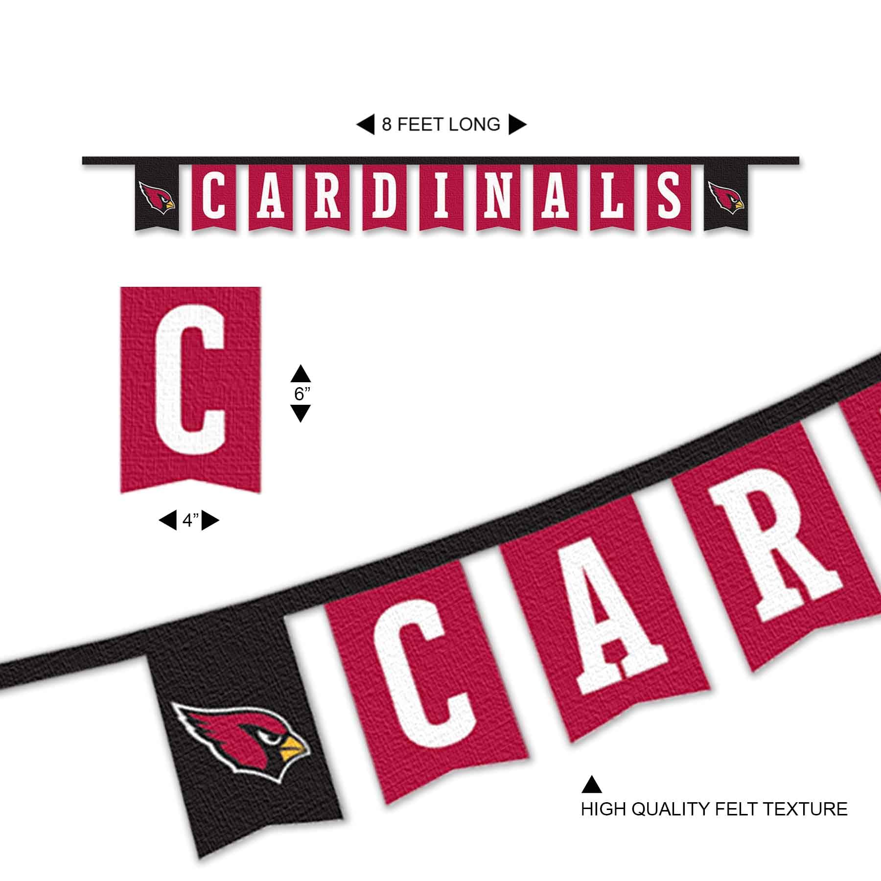 WinCraft Arizona Cardinals Banner String Pennant Flags - Sports Collectibles, Sports Memorabilia, Sports Fan Shop, Sports Gifts