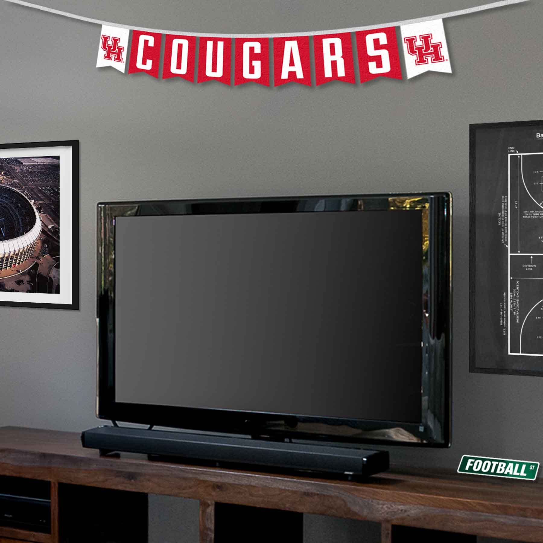 Houston Cougars Banner String Pennant Flags - Sports Collectibles, Sports Memorabilia, Sports Fan Shop, Sports Gifts