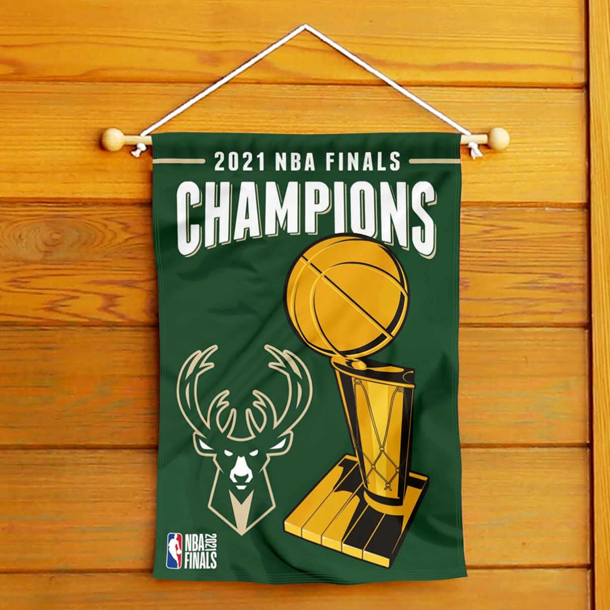 WinCraft Milwaukee Bucks 2021 NBA Champions Double Sided Garden Flag Banner - Sports Collectibles, Sports Memorabilia, Sports Fan Shop, Sports Gifts