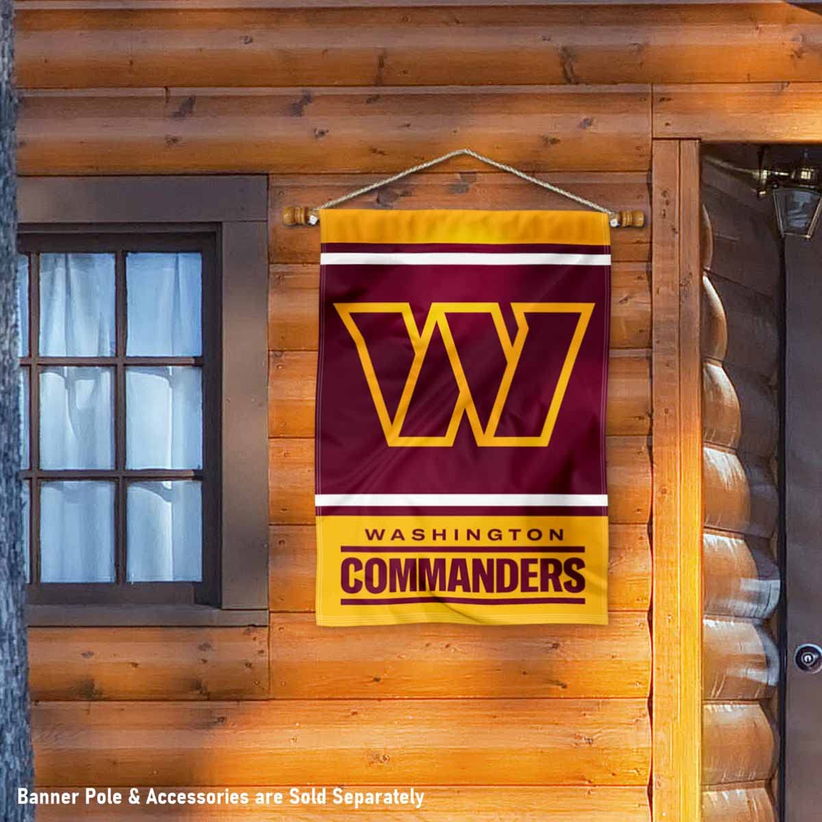WinCraft Washington Commanders Double Sided Banner Flag - Sports Collectibles, Sports Memorabilia, Sports Fan Shop, Sports Gifts