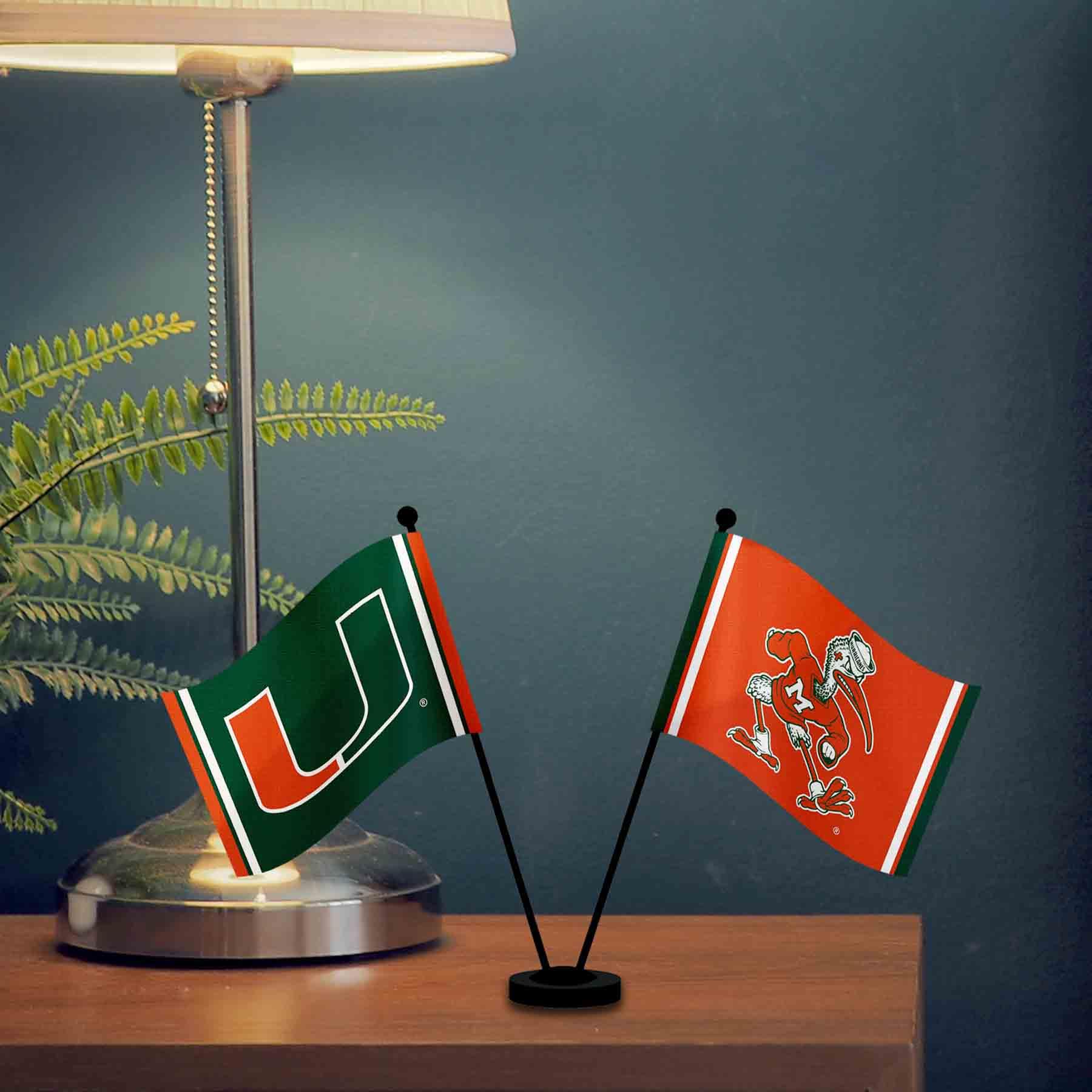 WinCraft Hurricanes Desk and Table Top Flags - Sports Collectibles, Sports Memorabilia, Sports Fan Shop, Sports Gifts