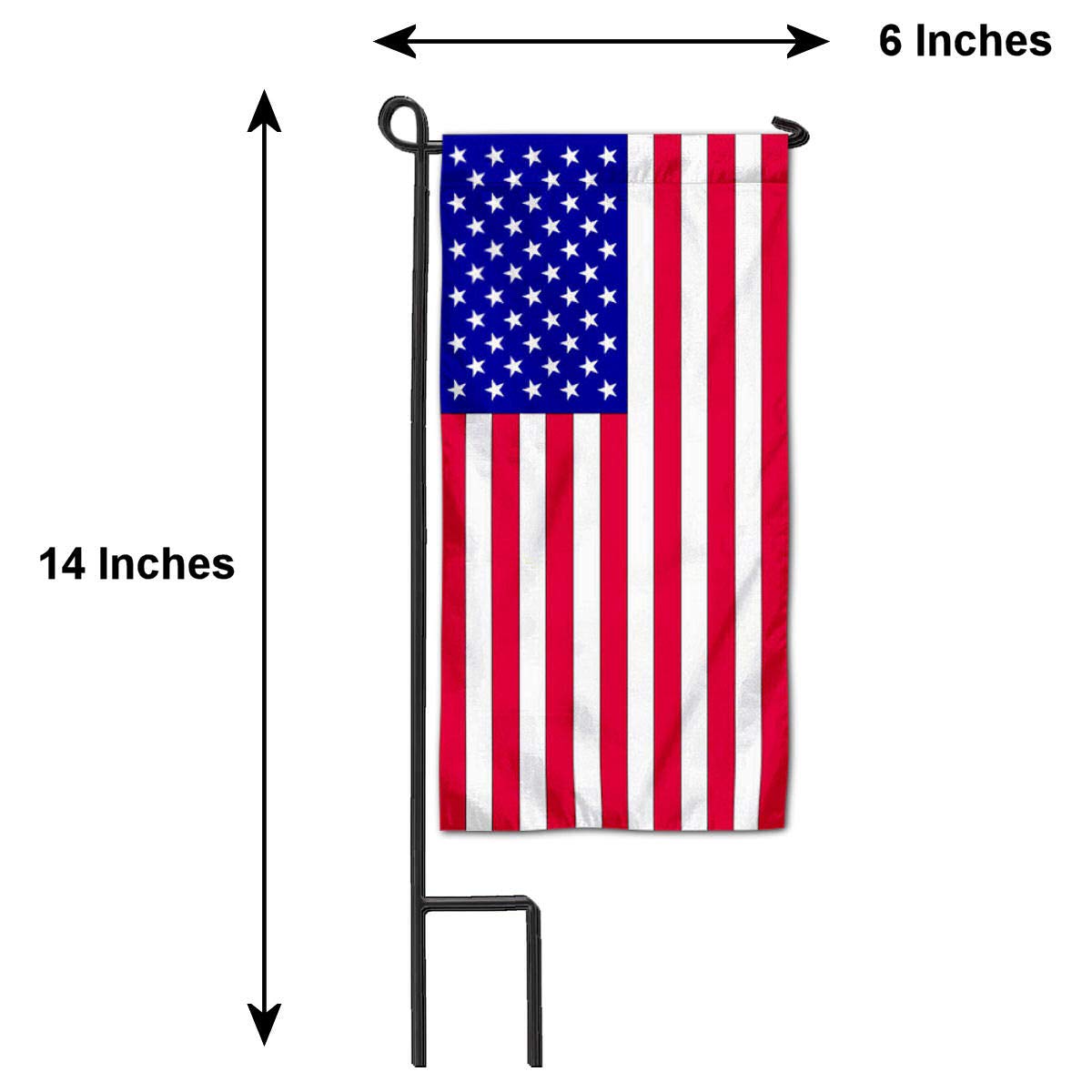 Sports Flags Pennants Company American USA Flag Mini Garden and Flower Pot Flag Topper - Sports Collectibles, Sports Memorabilia, Sports Fan Shop, Sports Gifts