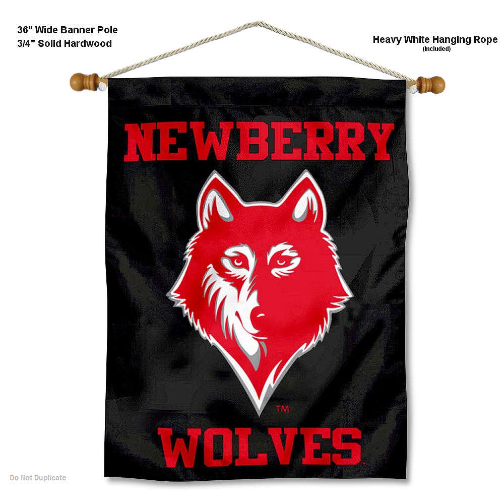 Newberry College Double Sided House Flag and Wood Banner Pole Set - Sports Collectibles, Sports Memorabilia, Sports Fan Shop, Sports Gifts