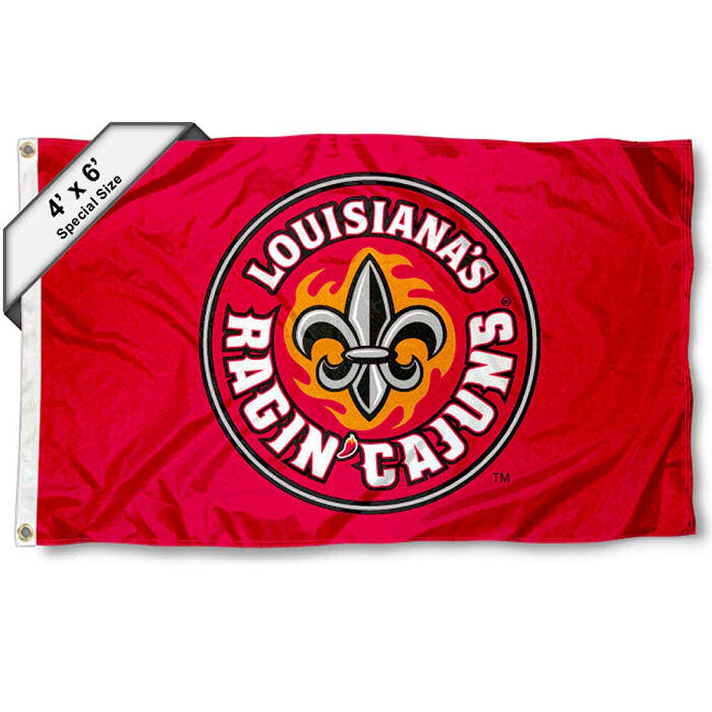 College Flags & Banners Co. UL Lafayette Ragin Cajuns 4 ft x 6 ft Flag - Sports Collectibles, Sports Memorabilia, Sports Fan Shop, Sports Gifts
