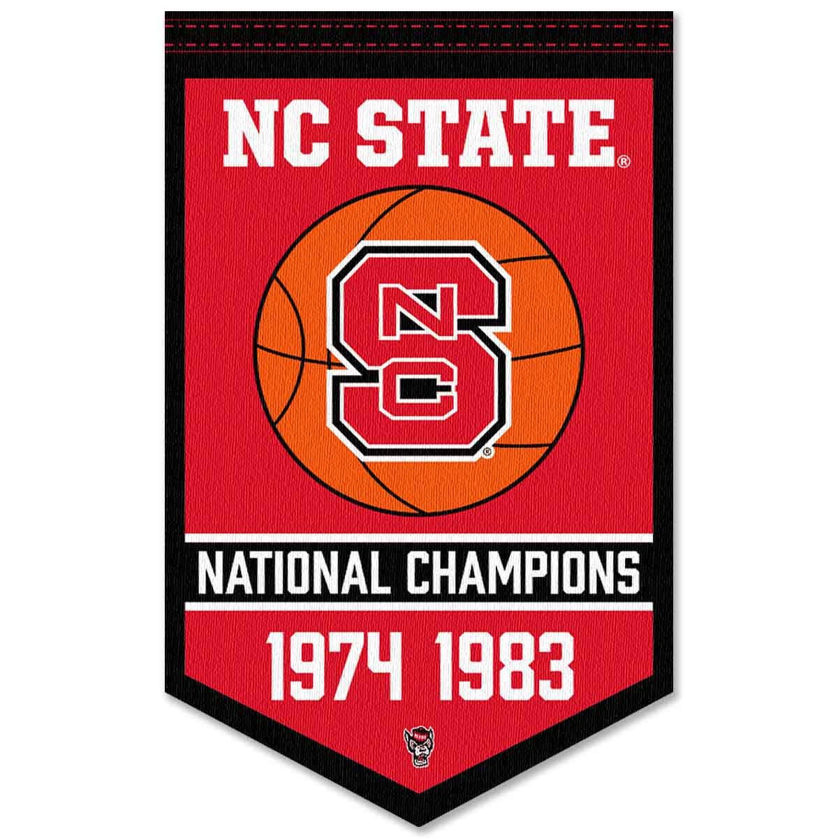 North Carolina State Wolfpack Basketball National Champions Banner - Sports Collectibles, Sports Memorabilia, Sports Fan Shop, Sports Gifts