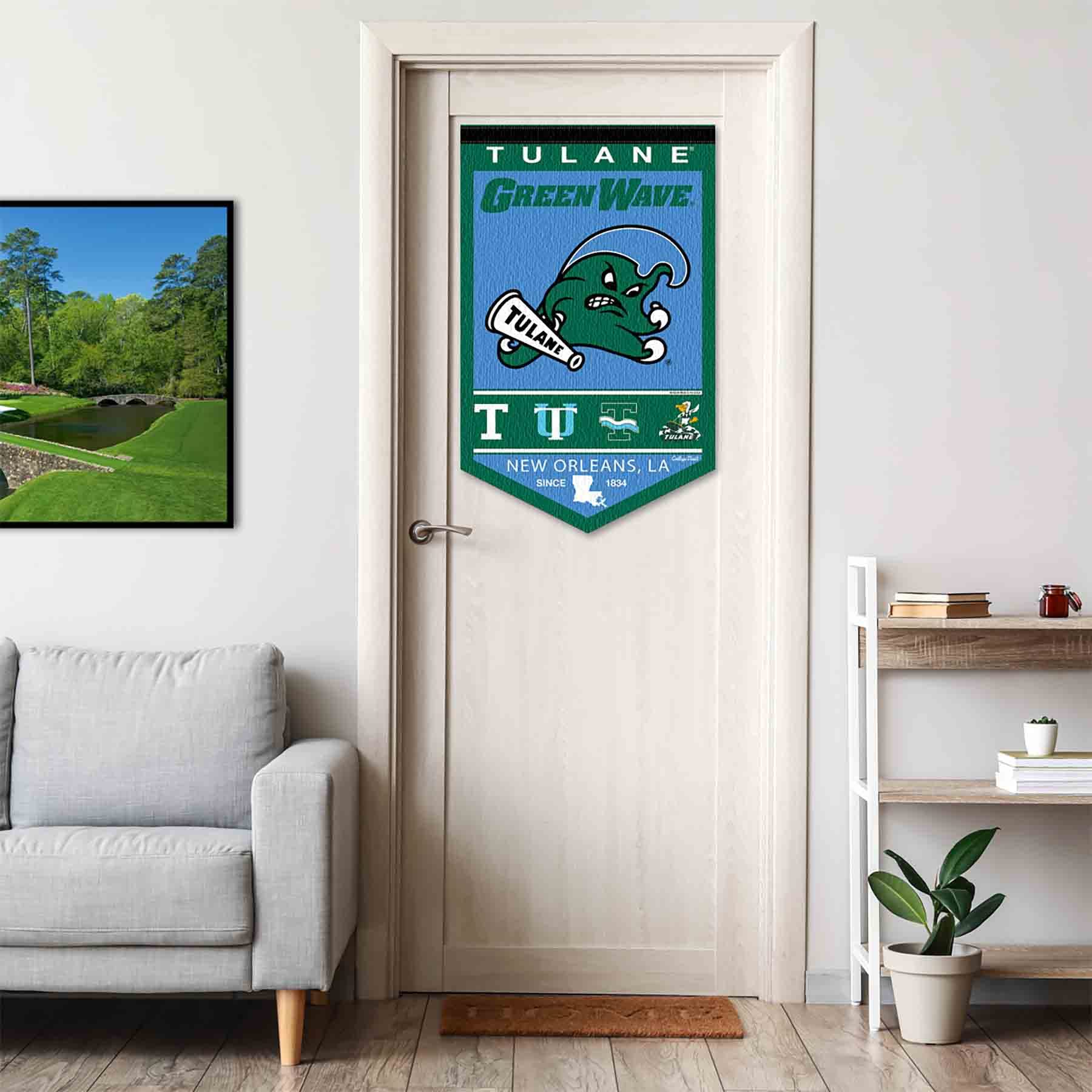 College Flags & Banners Co. Tulane Green Wave Heritage History Banner Pennant - Sports Collectibles, Sports Memorabilia, Sports Fan Shop, Sports Gifts