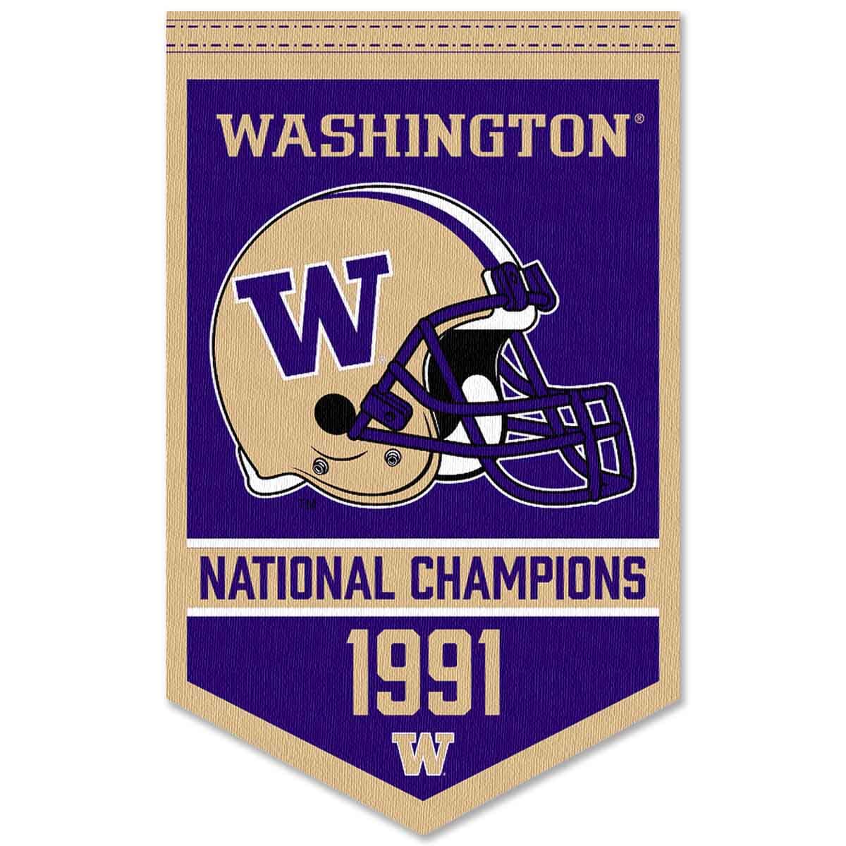 Washington Huskies Football National Champions Banner - Sports Collectibles, Sports Memorabilia, Sports Fan Shop, Sports Gifts