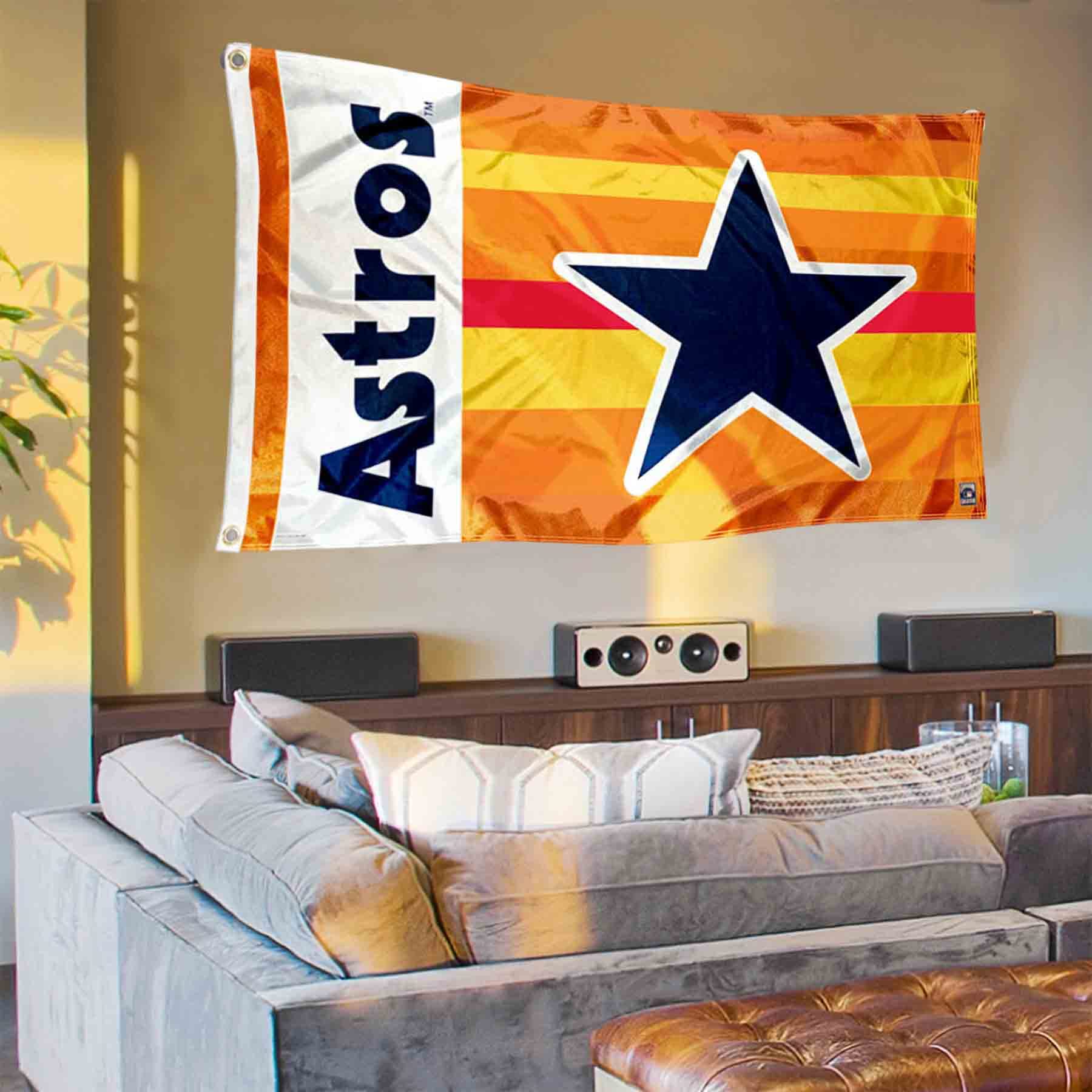 Houston Astros Retro Vintage Banner and Tapestry Wall Tack Pads - Sports Collectibles, Sports Memorabilia, Sports Fan Shop, Sports Gifts
