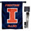 College Flags & Banners Co. University of Illinois Banner Flag with Flag Pole Set - Sports Collectibles, Sports Memorabilia, Sports Fan Shop, Sports Gifts