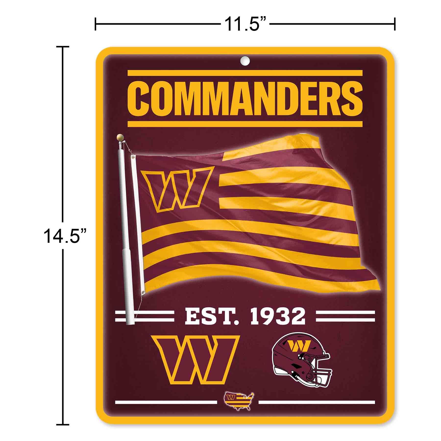WinCraft Washington Commanders Americana Banner Flag Sign - Sports Collectibles, Sports Memorabilia, Sports Fan Shop, Sports Gifts