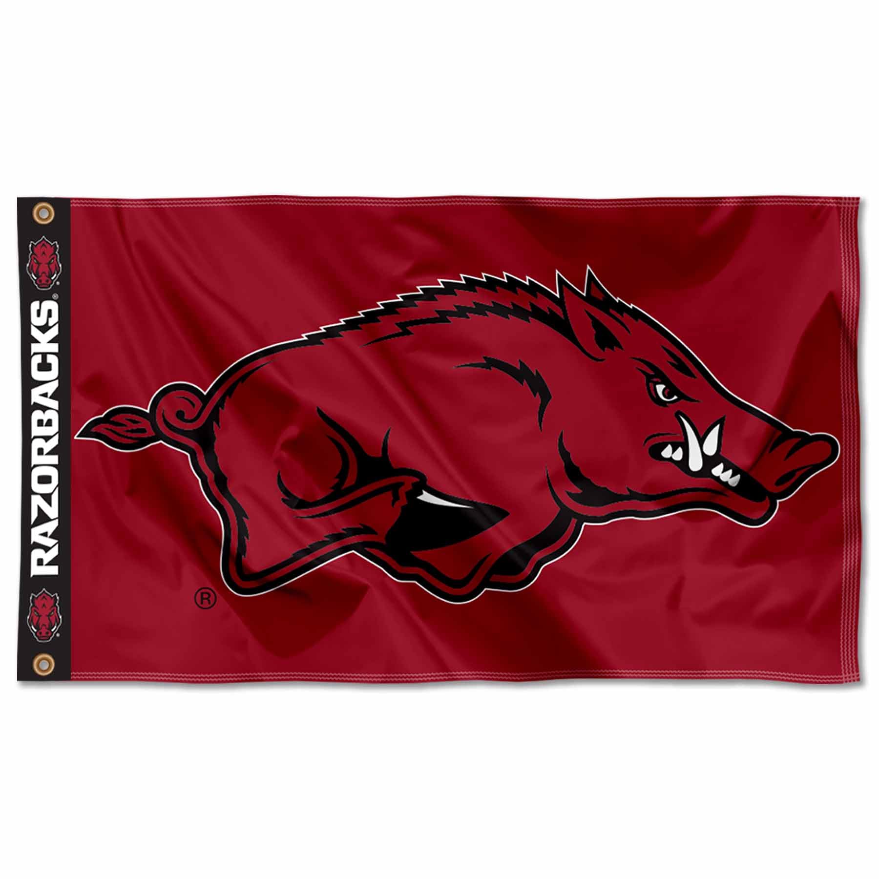 College Flags & Banners Co. Arkansas Razorbacks Printed Header 3x5 Foot Banner Flag - Sports Collectibles, Sports Memorabilia, Sports Fan Shop, Sports Gifts