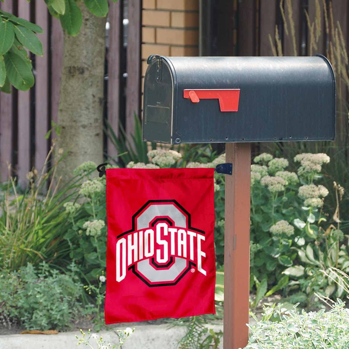 College Flags & Banners Co. Ohio State Buckeyes Garden and Yard Flag and Mailbox Post Pole Mount Holder Set - Sports Collectibles, Sports Memorabilia, Sports Fan Shop, Sports Gifts