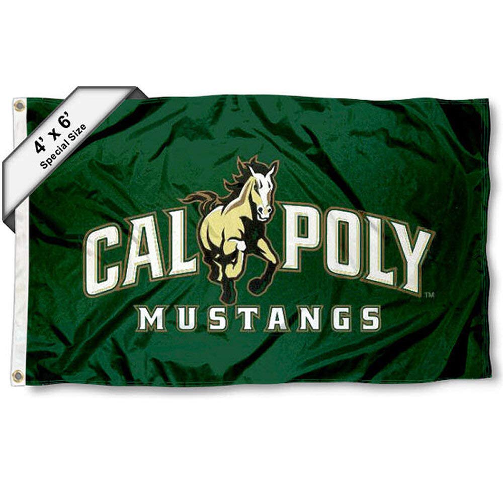College Flags & Banners Co. Cal Poly Mustangs 4 ft x 6 ft Flag - Sports Collectibles, Sports Memorabilia, Sports Fan Shop, Sports Gifts