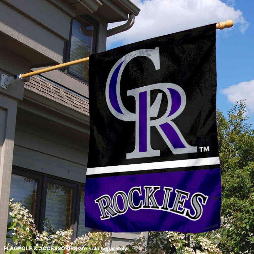 WinCraft Colorado Rockies Double Sided House Flag - Sports Collectibles, Sports Memorabilia, Sports Fan Shop, Sports Gifts
