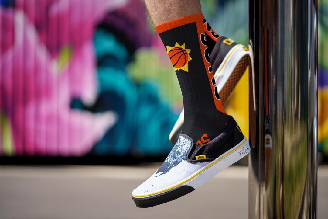 For Bare Feet NBA PHOENIX SUNS MVP Crew Sock Team Color Large - Sports Gifts, Sports Memorabilia, Sports Collectibles, Fan Shop