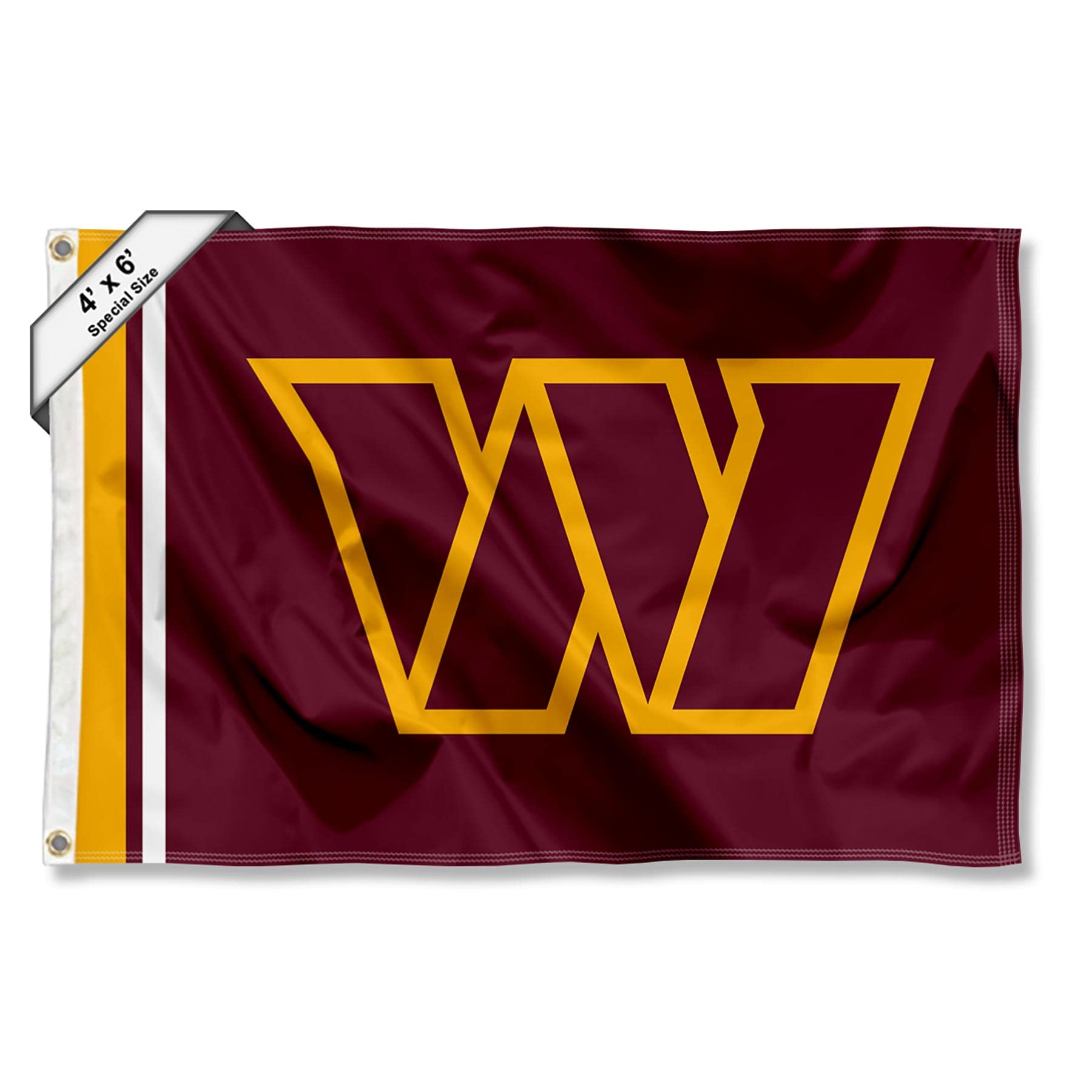 WinCraft Washington Commanders 4x6 Foot Large Outdoor Pole Flag - Sports Collectibles, Sports Memorabilia, Sports Fan Shop, Sports Gifts