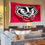 UW Wisconsin Bucky Badger Banner Flag - Sports Collectibles, Sports Memorabilia, Sports Fan Shop, Sports Gifts