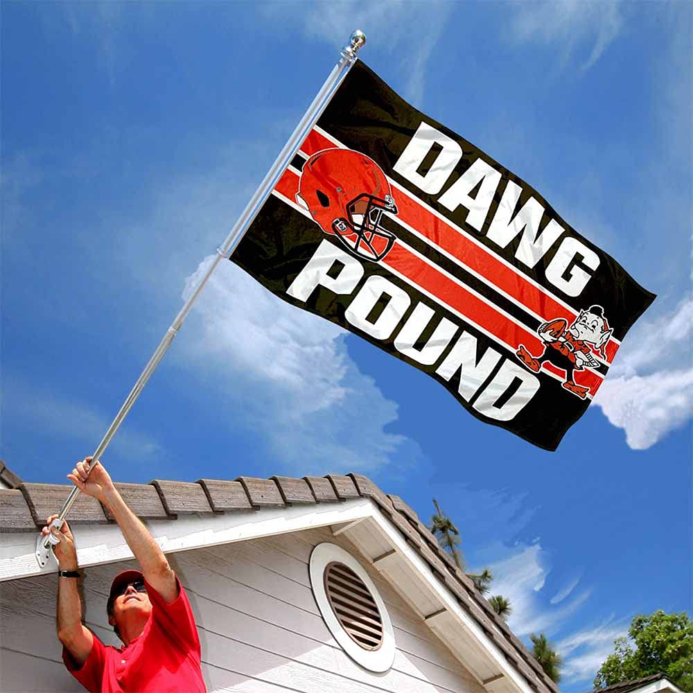 Cleveland Browns Dawg Pound Banner and Tapestry Wall Tack Pads - Sports Collectibles, Sports Memorabilia, Sports Fan Shop, Sports Gifts
