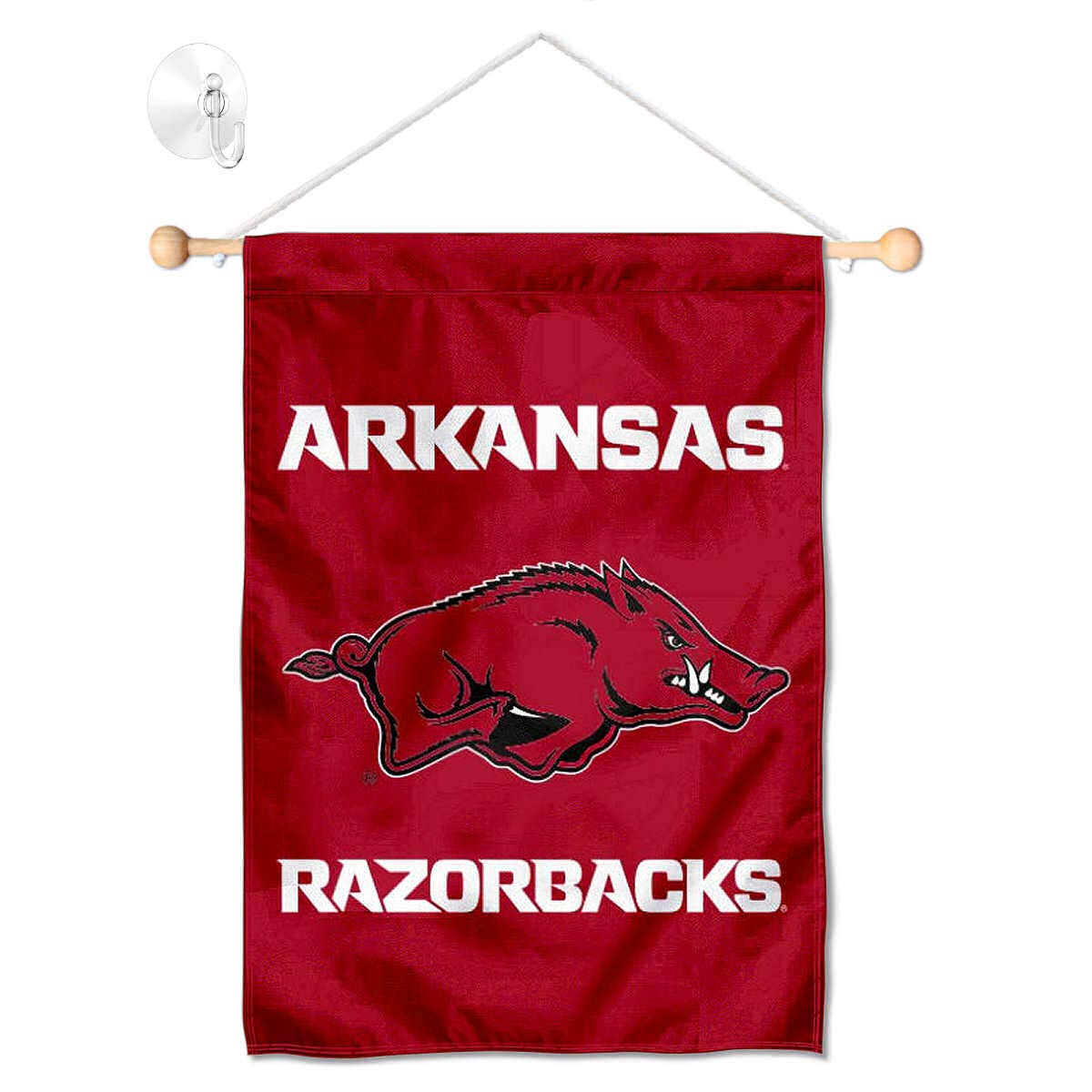 College Flags & Banners Co. Arkansas Razorbacks Banner for Windows Doors and Walls - Sports Collectibles, Sports Memorabilia, Sports Fan Shop, Sports Gifts